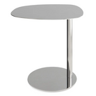 The Swole Small Table from Blu Dot in polished stainless steel.