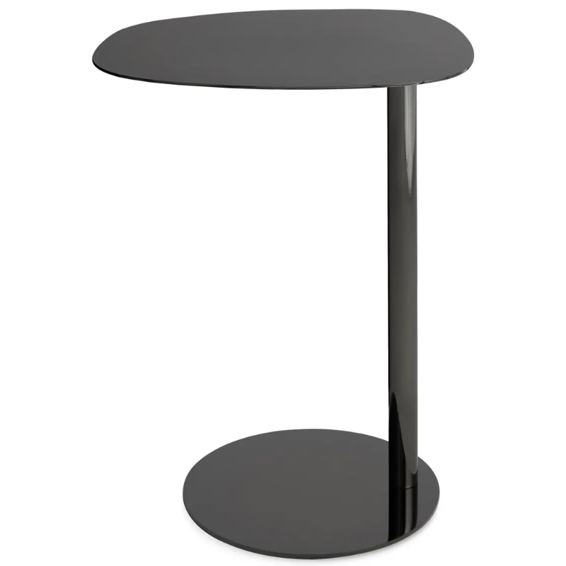 The Swole Tall Table from Blu Dot in black nickel.