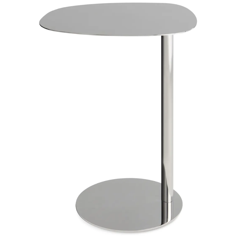 The Swole Tall Table from Blu Dot in polished stainless steel.