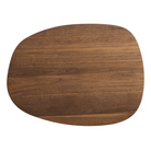 The Swole Wood Small Table from Blu Dot with a walnut table top.