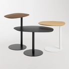 The Swole Wood Small Table from Blu Dot with other pieces from the Swole Collection.