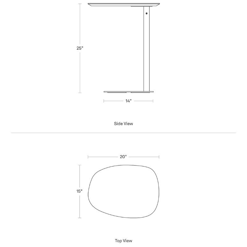 The Swole Wood Tall Table from Blu Dot dimensions.