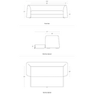 The Thataway 102" Sleeper Sofa from Blu Dot dimensions.