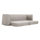 The Thataway 102" Sleeper Sofa from Blu Dot in tait charcoal extended from an angle.