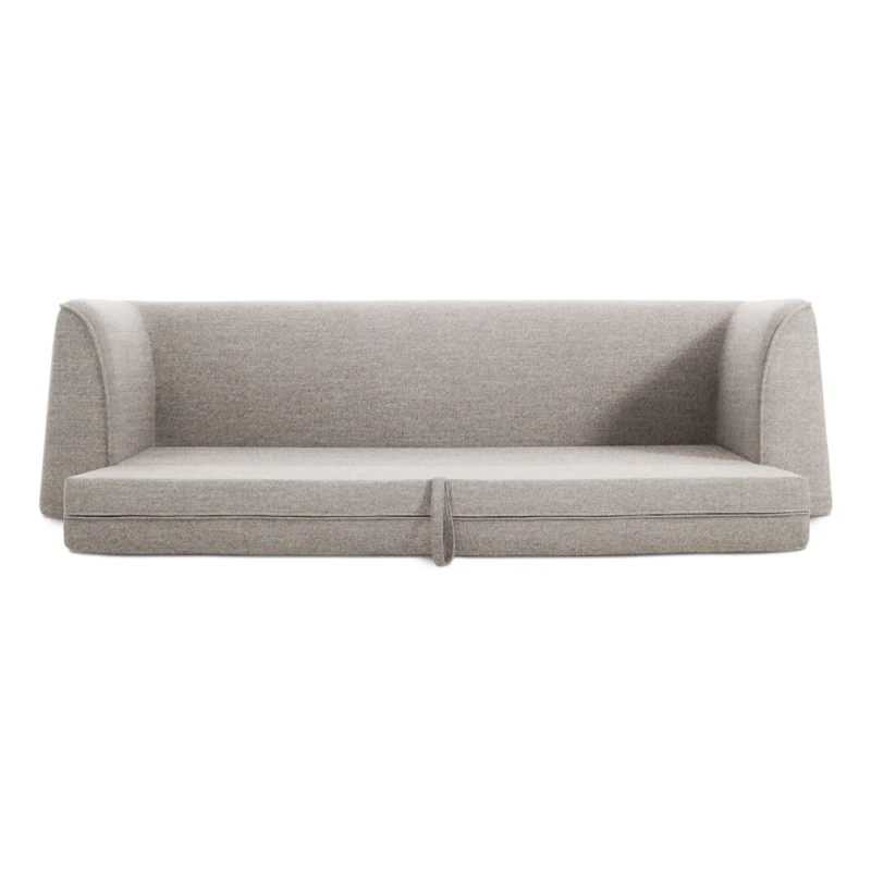 The Thataway 102" Sleeper Sofa from Blu Dot in tait charcoal extended.