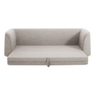 The Thataway 102" Sleeper Sofa from Blu Dot in tait charcoal open from a high angle.