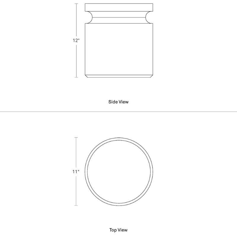 The Turn Low Side Table from Blu Dot dimensions.