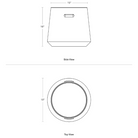 The Turn Stool from Blu Dot dimensions.