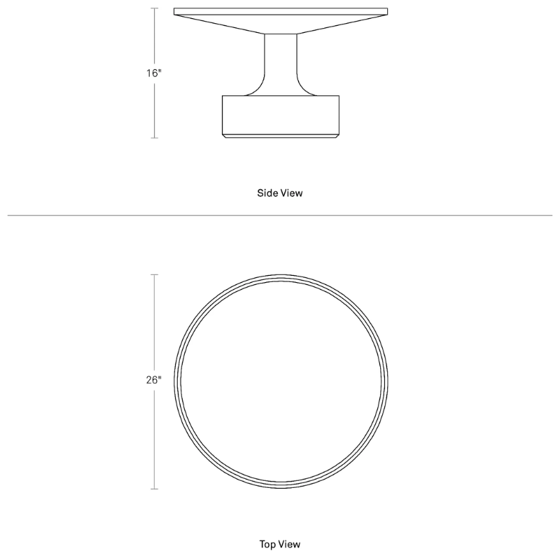 The Turn Coffee Table from Blu Dot dimensions.