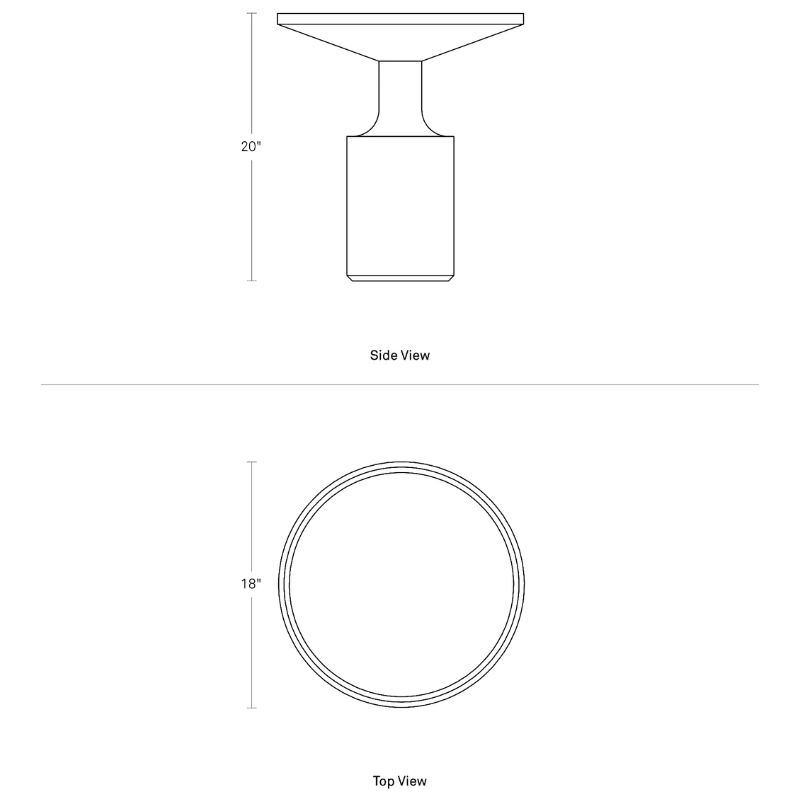 The Turn Tall Side Table from Blu Dot dimensions.