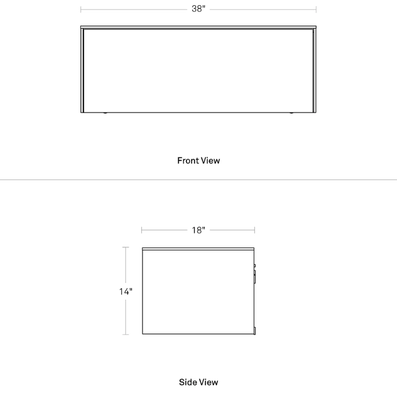 The Wonder Wall 2.0 1 Door Cabinet from Blu Dot dimensions.