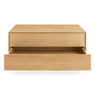 The Wonder Wall 2.0 2 Drawer Cabinet from Blu Dot in white oak with an open drawer.