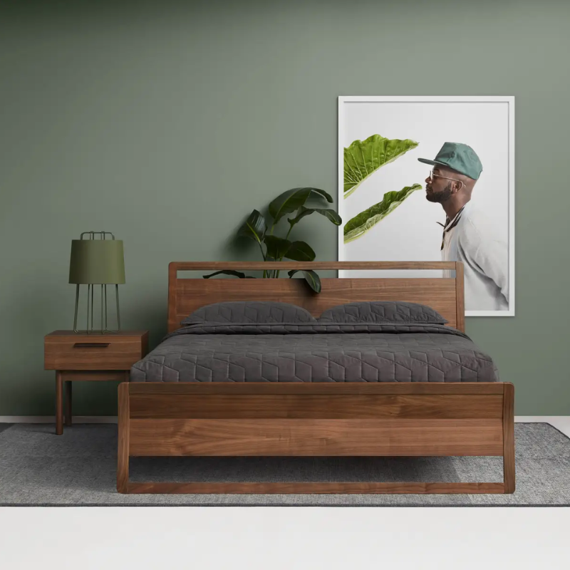 The Woodrow Bed from Blu Dot in a guest room.