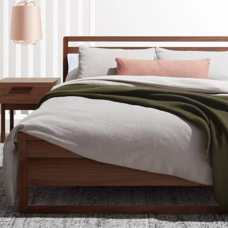 The Woodrow Bed from Blu Dot in a residential setting.