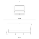 The twin-size Woodrow Bed from Blu Dot dimensions.