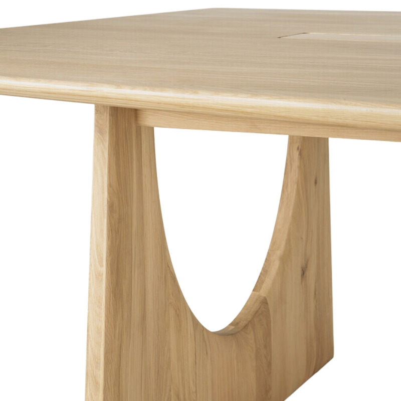 The Geometric Meeting Table from Ethnicraft close up.