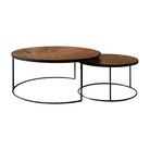 The Nesting Coffee Table Set from Ethnicraft in bronze copper.