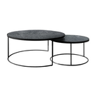 The Nesting Coffee Table Set from Ethnicraft in charcoal.