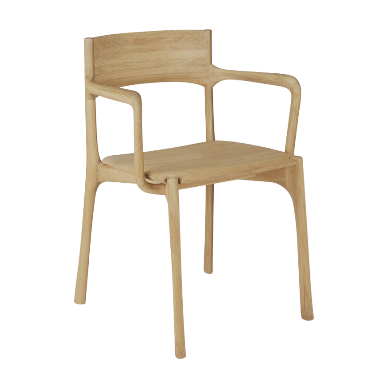 The PI Dining Chair from Ethnicraft with an armrest.