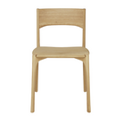 The PI Dining Chair from Ethnicraft without an armrest from the front.