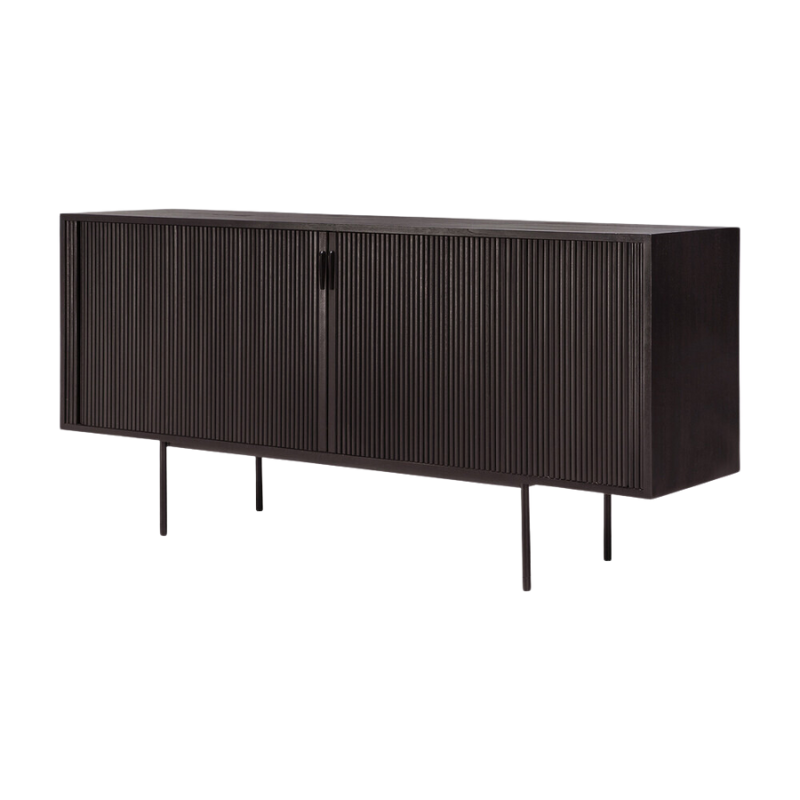 The Roller Max Sideboard from Ethnicraft 66.5 inch size from the side.