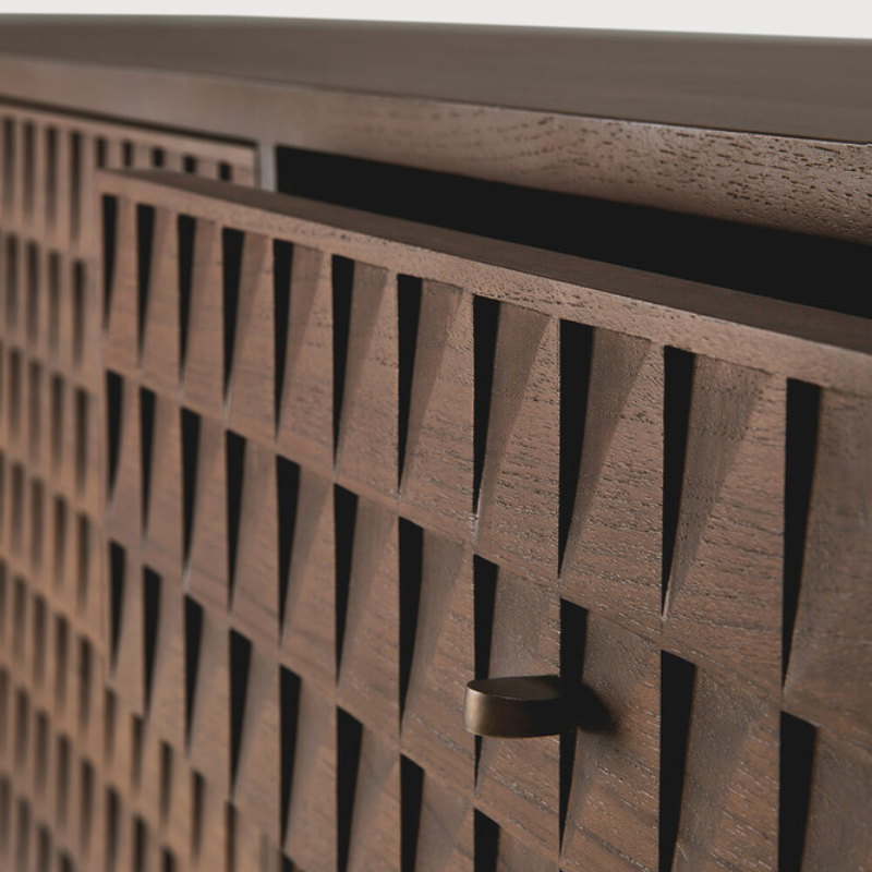 The Sono Sideboard from Ethnicraft emphasizing the drawer detail.