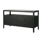 The Spindle Dresser from Ethnicraft in black oak from the side.