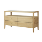 The Spindle Dresser from Ethnicraft in oak from the side view.