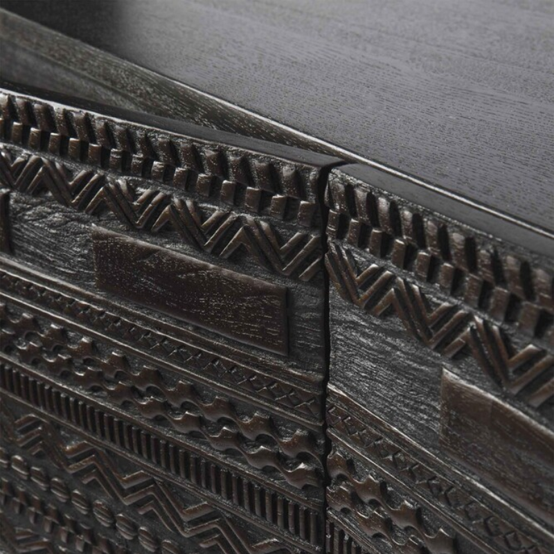 The Tabwa Sideboard from Ethnicraft in detail.