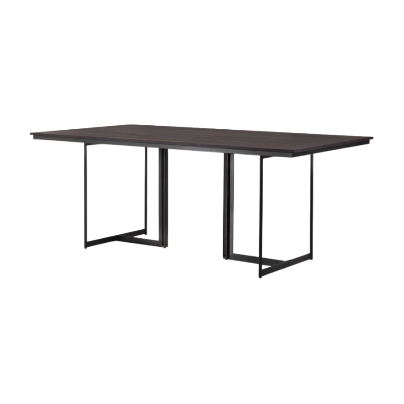 The Tacet Dining Table from Ethnicraft 78.5 inch from the side.