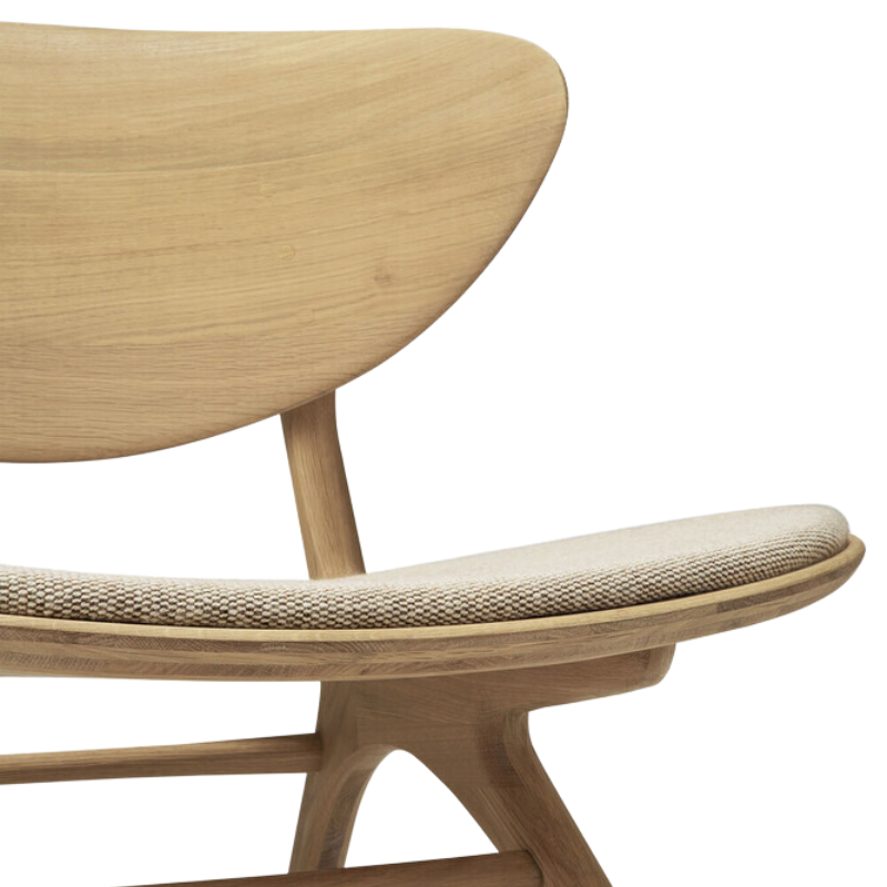 The Upholstered Eye Lounge Chair from Ethnicraft seat.