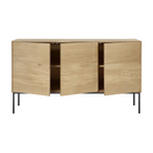 The Whitebird Sideboard from Ethnicraft 59.5 inch with three open doors.