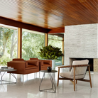 The Bolster Armchair from Herman Miller in a living room.