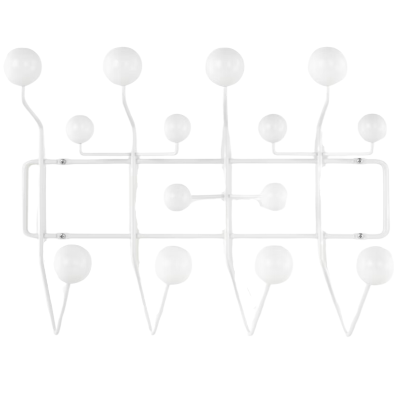 The Eames Hang-It-All from Herman Miller in white.