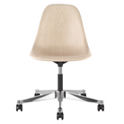 The Eames Molded Plywood Task Side Chair from Herman Miller in white ash.