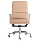 The Eames Soft Pad Executive Chair from Herman Miller in balsa prone leather.