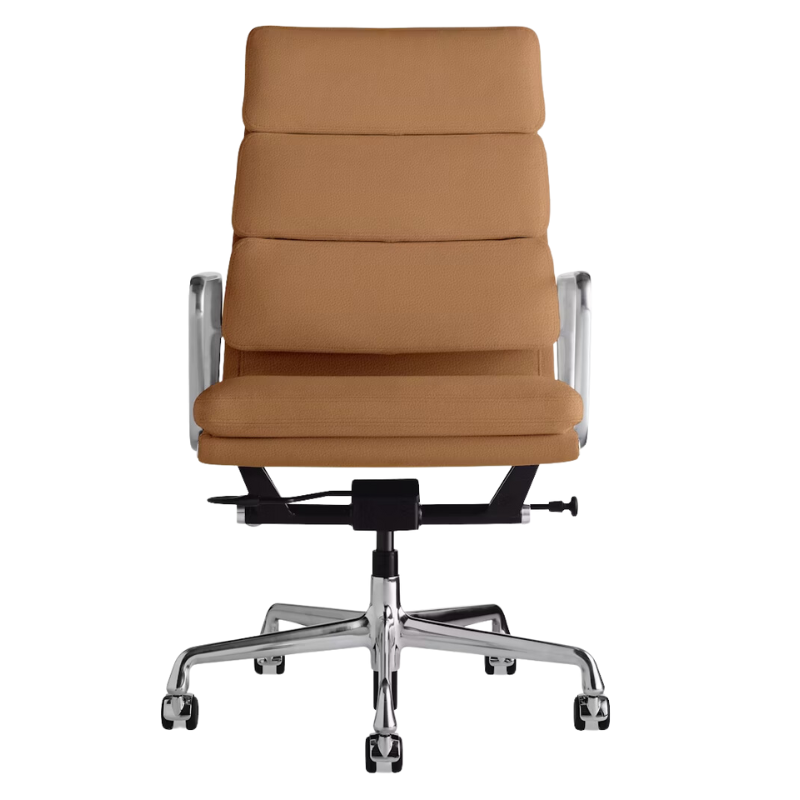 The Eames Soft Pad Executive Chair from Herman Miller in bricolage prone leather.