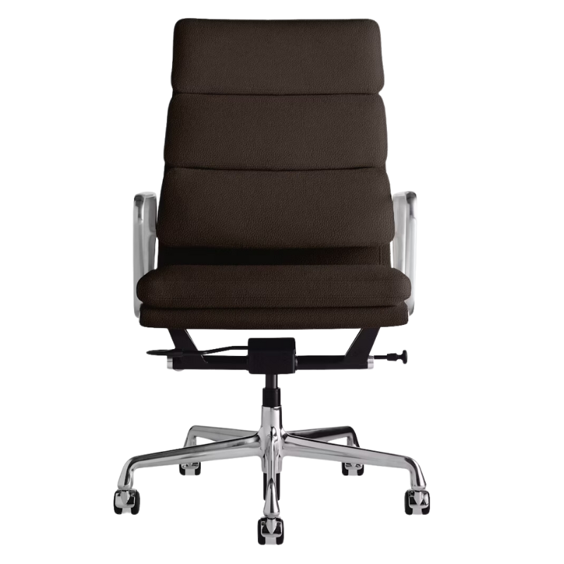 The Eames Soft Pad Executive Chair from Herman Miller in java prone leather.