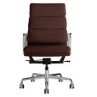 The Eames Soft Pad Executive Chair from Herman Miller in mantra prone leather.