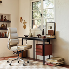 The Eames Soft Pad Executive Chair from Herman Miller in an office.