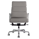 The Eames Soft Pad Executive Chair from Herman Miller in script prone leather.