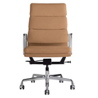 The Eames Soft Pad Executive Chair from Herman Miller in shore prone leather.