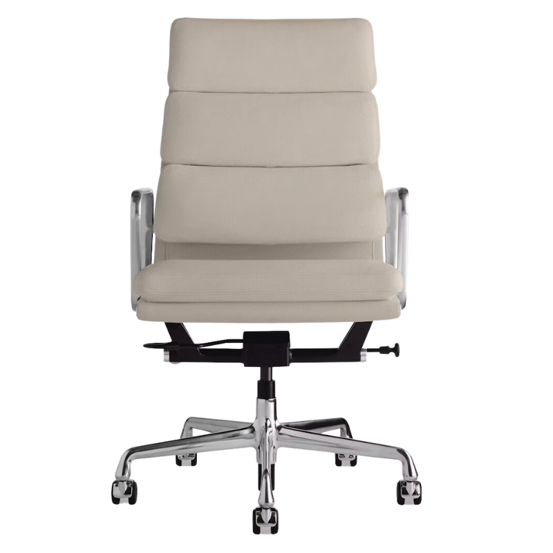 The Eames Soft Pad Executive Chair from Herman Miller in timbre prone leather.