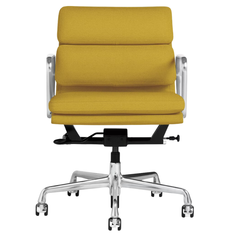 The Eames Soft Pad Management Chair from Herman Miller in lumine messenger fabric.