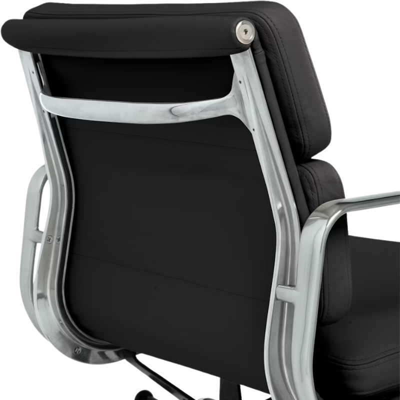 The Eames Soft Pad Management Chair from Herman Miller from the back.