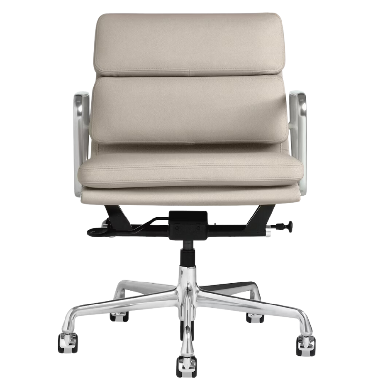 The Eames Soft Pad Management Chair from Herman Miller in timbre prone leather.