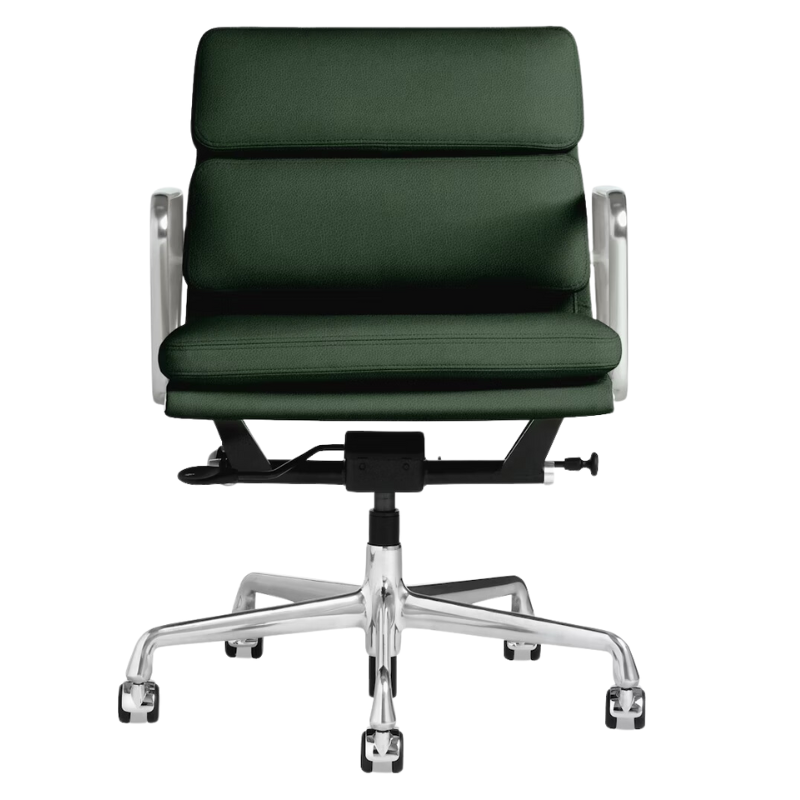 The Eames Soft Pad Management Chair from Herman Miller in vine prone leather.