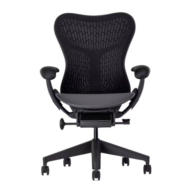 The Mirra 2 Chair from Herman Miller in graphite with the butterfly suspension back.