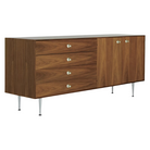 The Nelson Thin Edge Buffet from Herman Miller in walnut from the side.