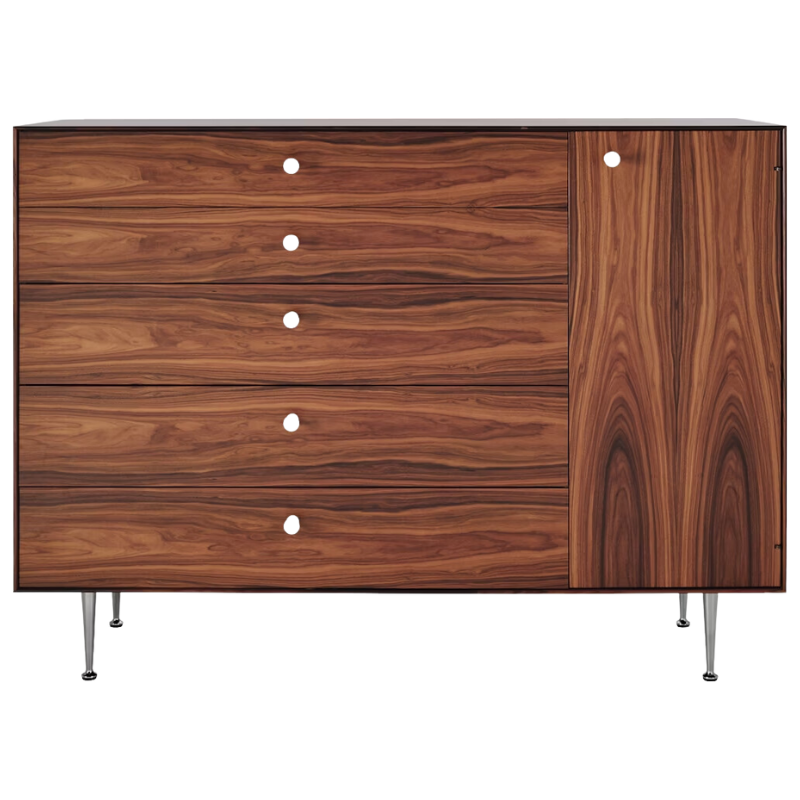 The Nelson Thin Edge Chest Cabinet from Herman Miller in Santos Palisander with right orientation.